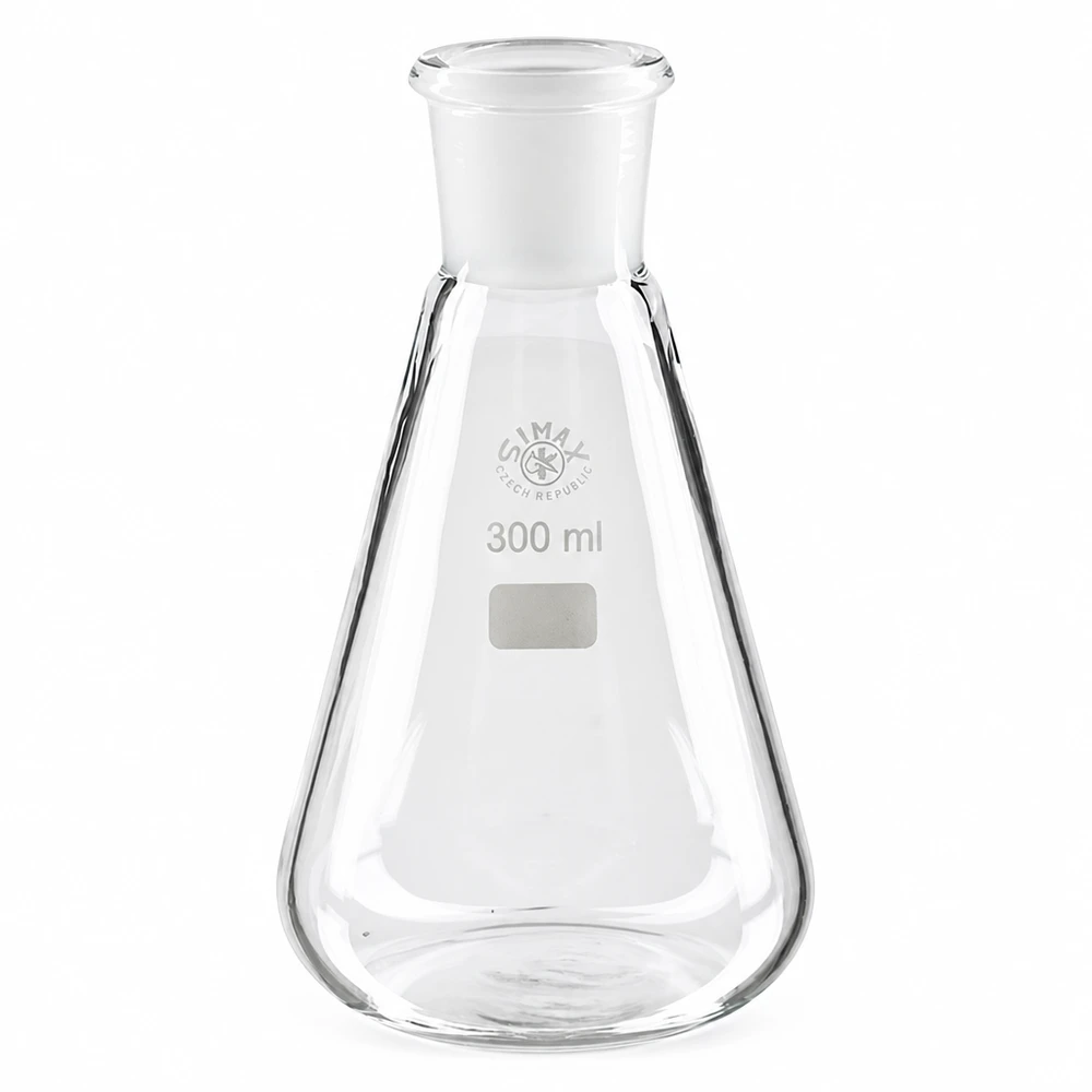 Beuta da 300 ml con giunto standard rettificato (29/32) Beuta da 300 ml con base larga e collo stretto per una miscelazione ottimale