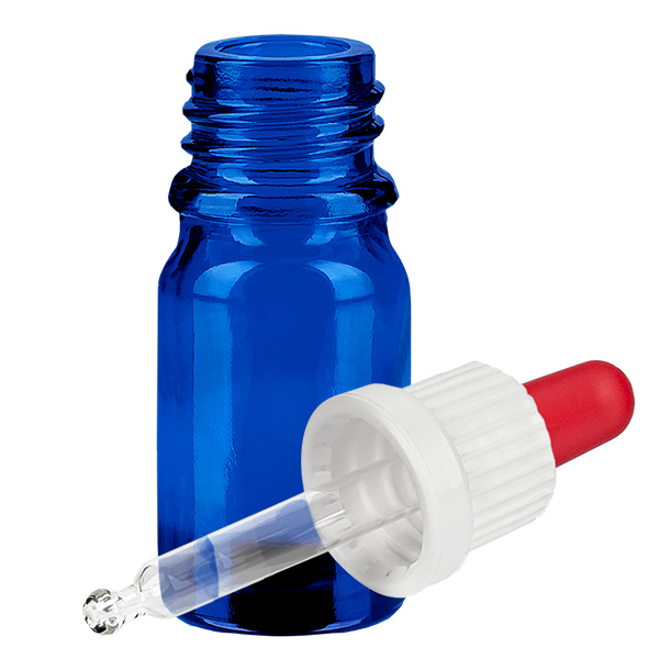 Flacone per pipette da 5 ml bianco/rosso OV BlueLine UT18/5