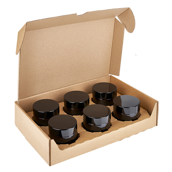 Barattolo di vetro 20ml marrone con coperchio UNiTWIST