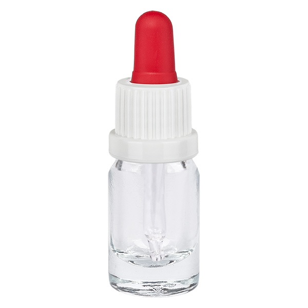 Bottiglia per pipette da 5 ml bianco/rosso OV ClearLine UT18/5 Bottiglia per pipette da 5 ml bianco/rosso OV ClearLine UT18/5