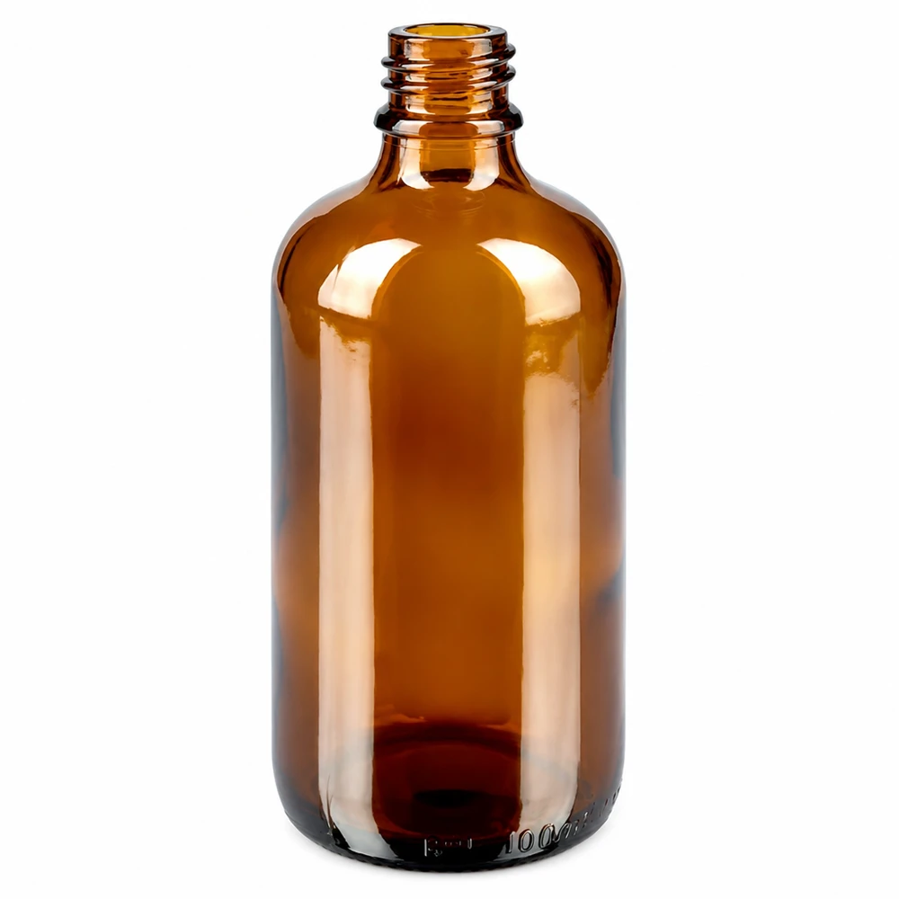 Flacone per pipette da 100 ml bianco OV BrownLine UT18/100 Flacone in vetro a protezione della luce 100ml marrone serie OV BrownLine per la conservazione sicura dei principi attivi