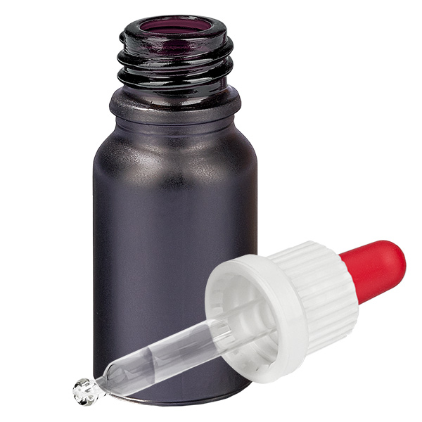 Flacone per pipette da 10 ml bianco/rosso OV BlackLine UT18/10