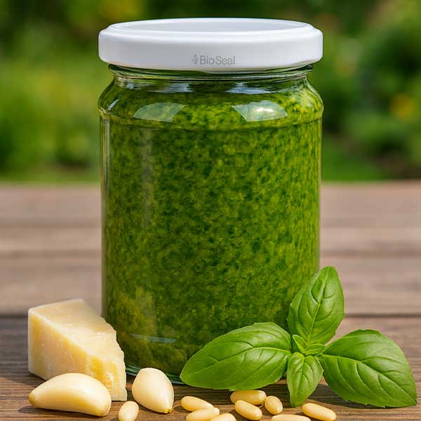 Barattolo rotondo da 205 ml con coperchio BasicSeal bianco UNiTWIST