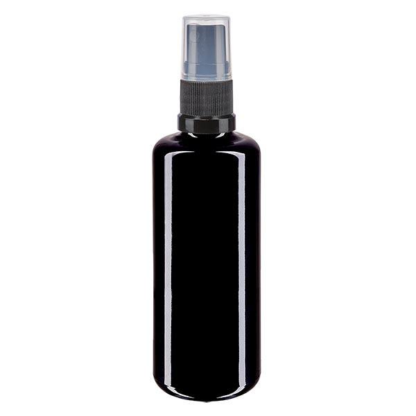 Flacone farmacia viola 100ml attacco spray nero Flacone farmacia viola 100ml attacco spray nero