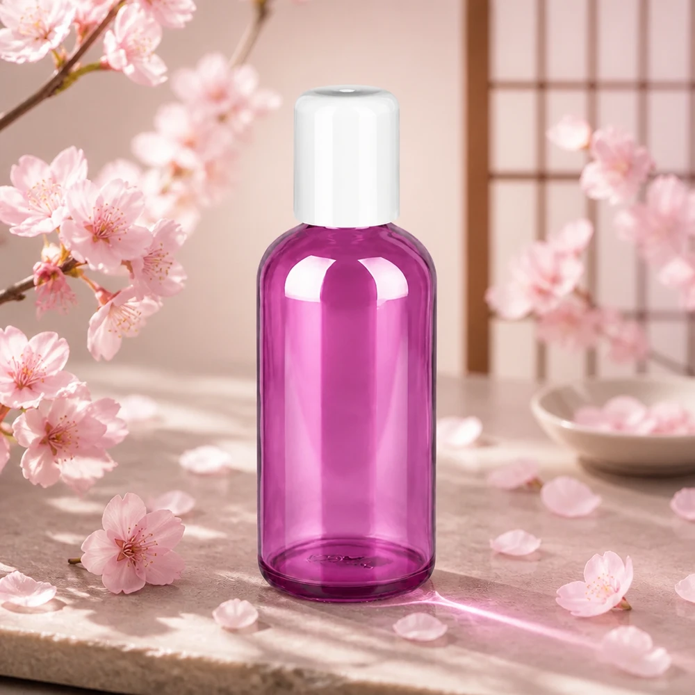 Flacone roll-on da 100 ml bianco standard PurpleLine UT18/100 Flacone ergonomico Purple Line da 100 ml con tappo STD bianco per un utilizzo confortevole