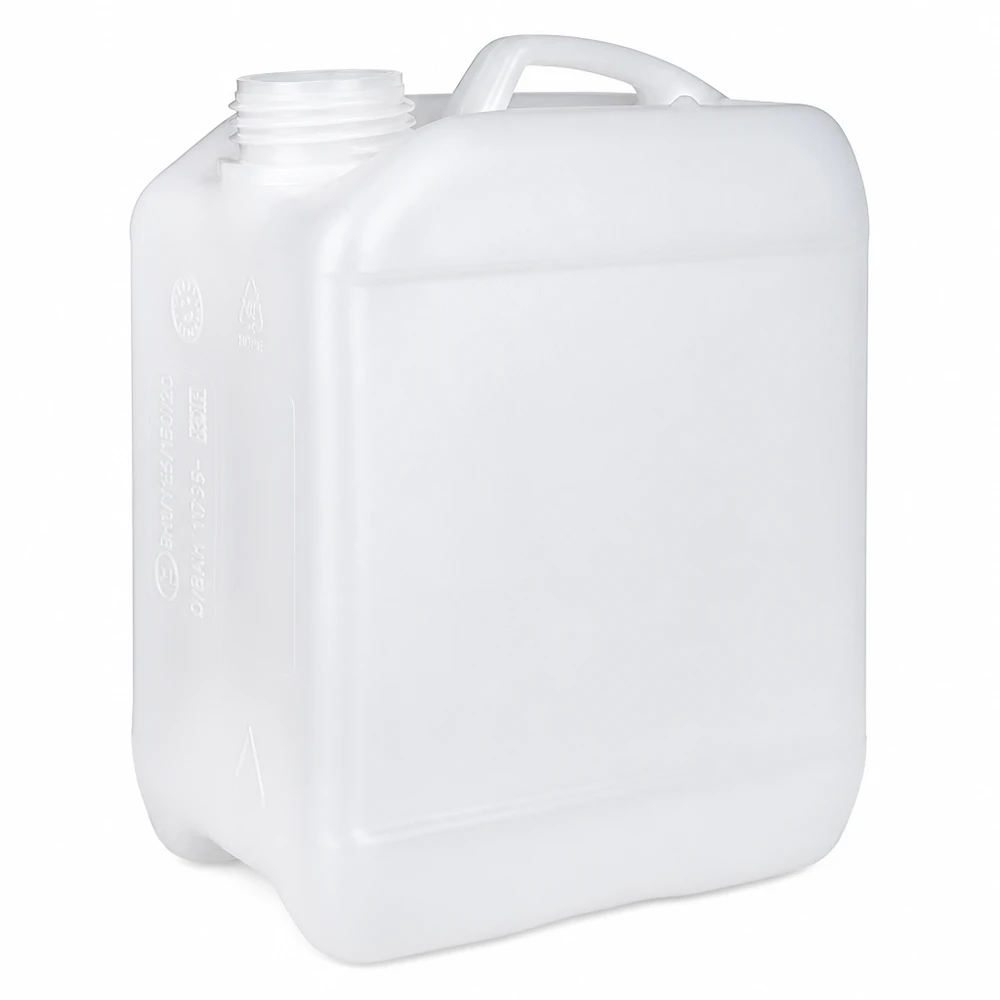 Tanica in plastica bianca da 2,5 litri senza tappo, con manico, in HDPE