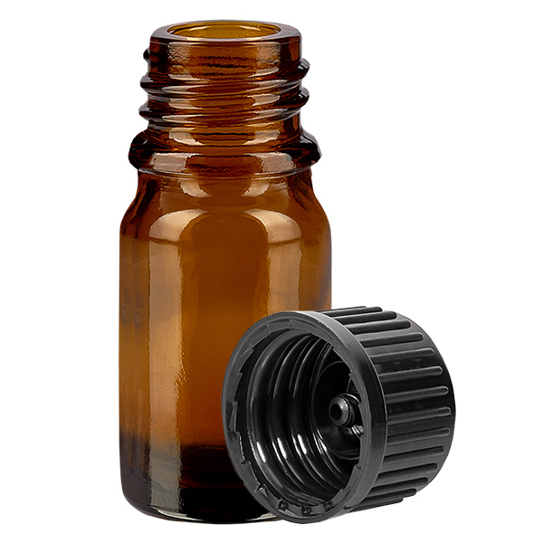 Bottiglia da 5ml 11mm SV nero STD BrownLine UT18/5