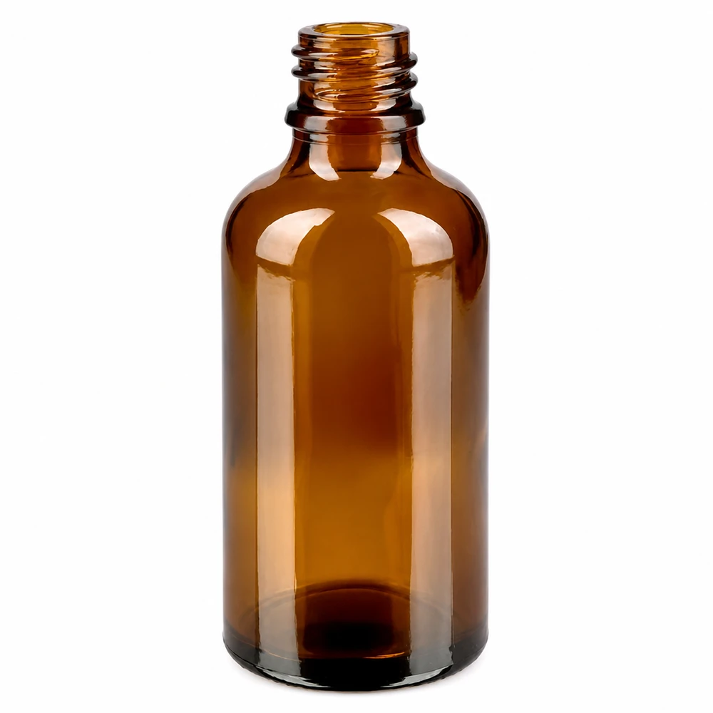 Bottiglia da 50ml 11mm SV bianco OV BrownLine UT18/50 Bottiglia da 50 ml in vetro ambrato con filettatura da 11 mm per sostanze sensibili alla luce.