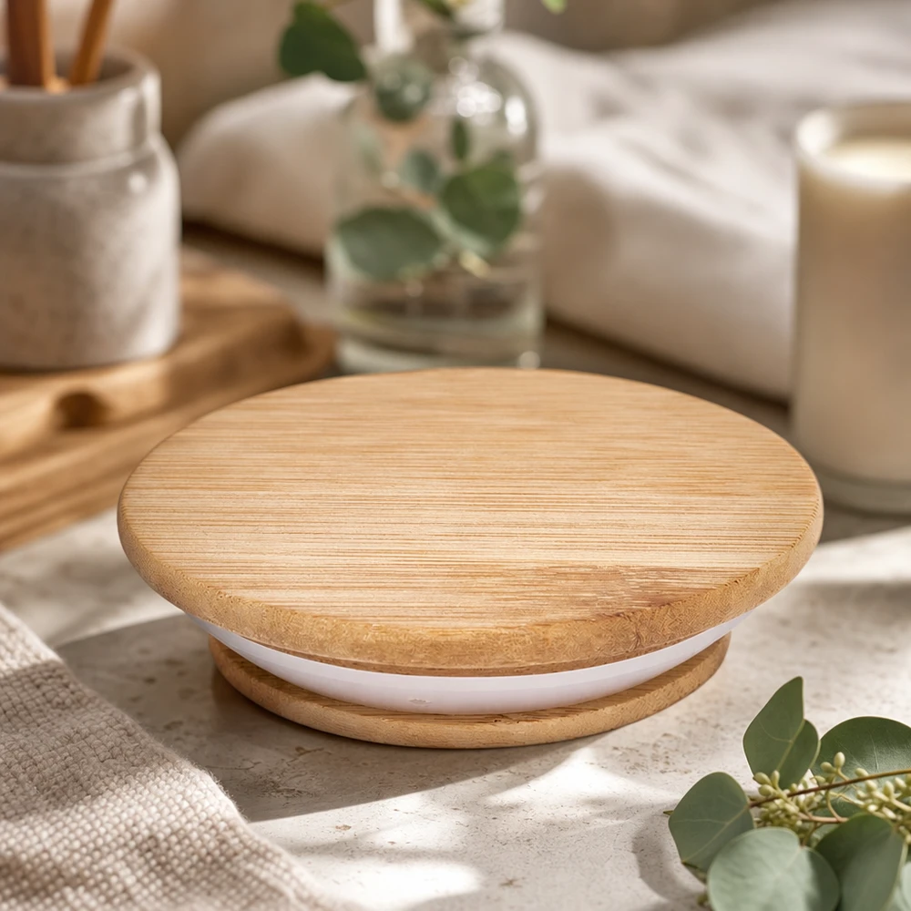 Coperchio in legno versione A WECK RR100 Ambiente di vita decorazione bagno legno naturale bianco guarnizione in silicone
