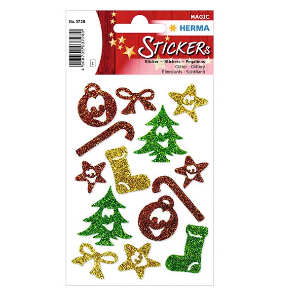 Adesivi "Simboli" (14 adesivi con glitter)