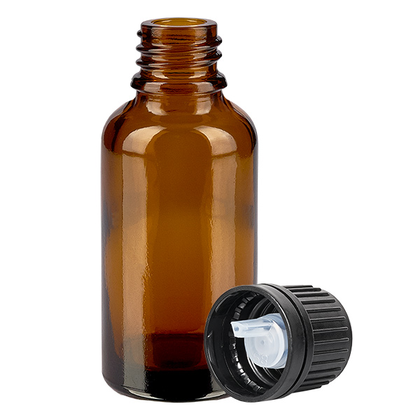 Flacone contagocce da 30 ml 1mm nero OV BrownLine UT18/30