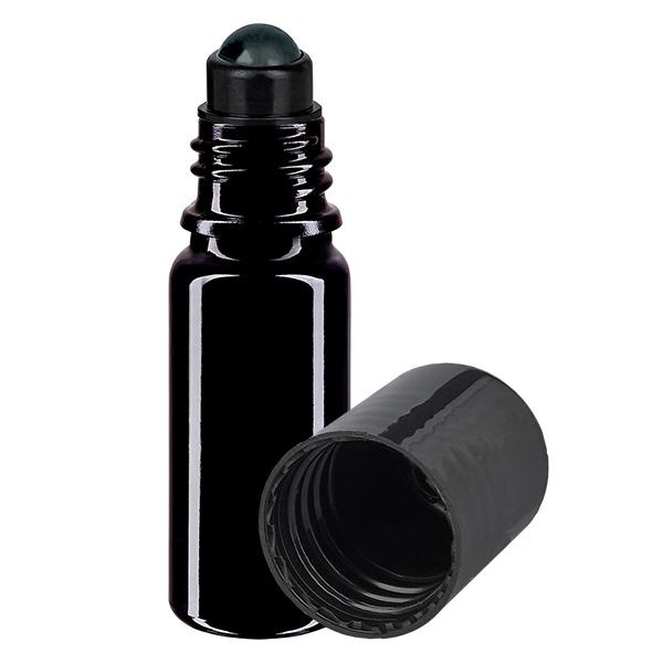 Flacone farmacia viol. 10ml tappo roll-on nero