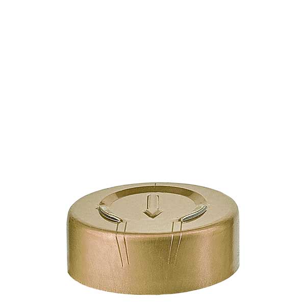 Tappo a crimpare 20,25 x 7,4 mm con strappo intero, oro