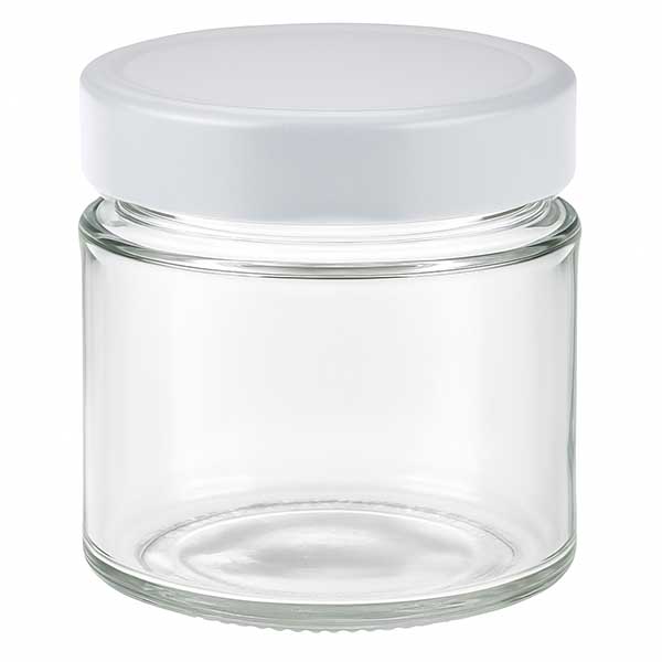 Barattolo rotondo da 135 ml + coperchio BasicSeal bianco profondo UNiTWIST...