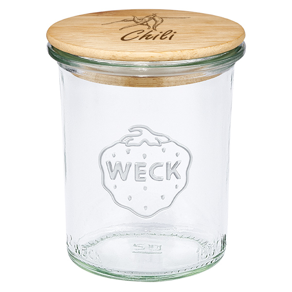 Coperchio in legno "Peperoncino" con coperchio WECK 160ml Coperchio in legno "Peperoncino" con coperchio WECK 160ml