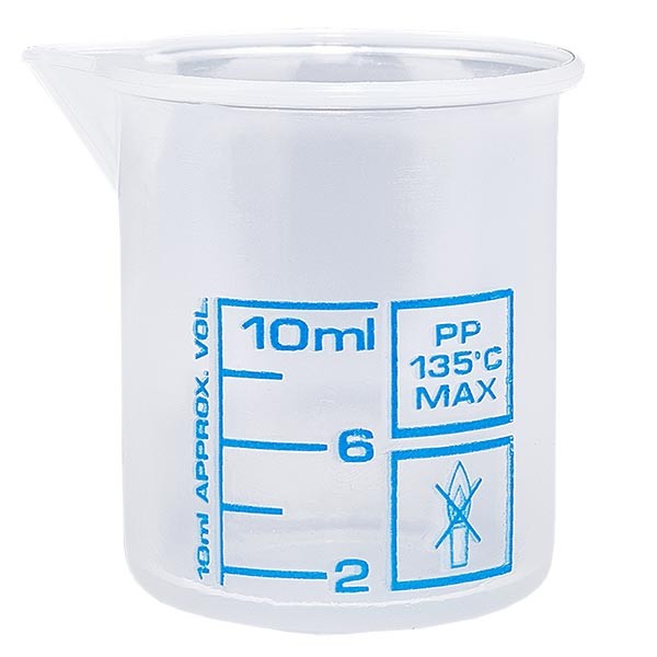 Bicchiere dosatore da 10 ml (Griffin) PP, antistatico