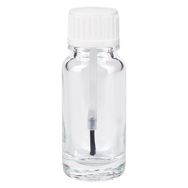 Flacone a pennello trasparente da 10ml STD bianco ApoGlas