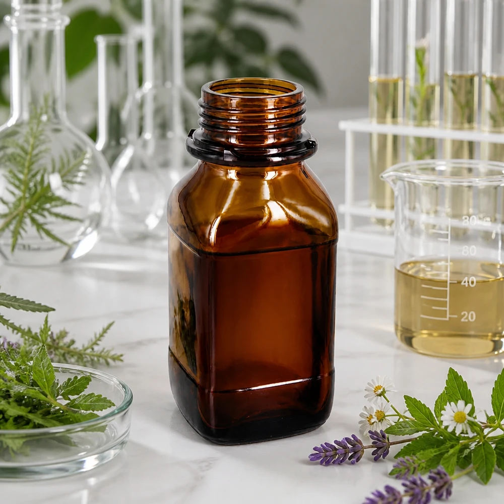 Bottiglia per prodotti chimici da 250 ml Bottiglia a collo largo da 250 ml in vetro ambrato per il dosaggio preciso di sostanze chimiche da laboratorio
