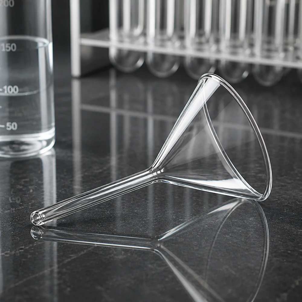 Imbuto Ø 35mm borosilicato angolo 60 stile corto Imbuto Ø 35mm borosilicato angolo 60 stile corto