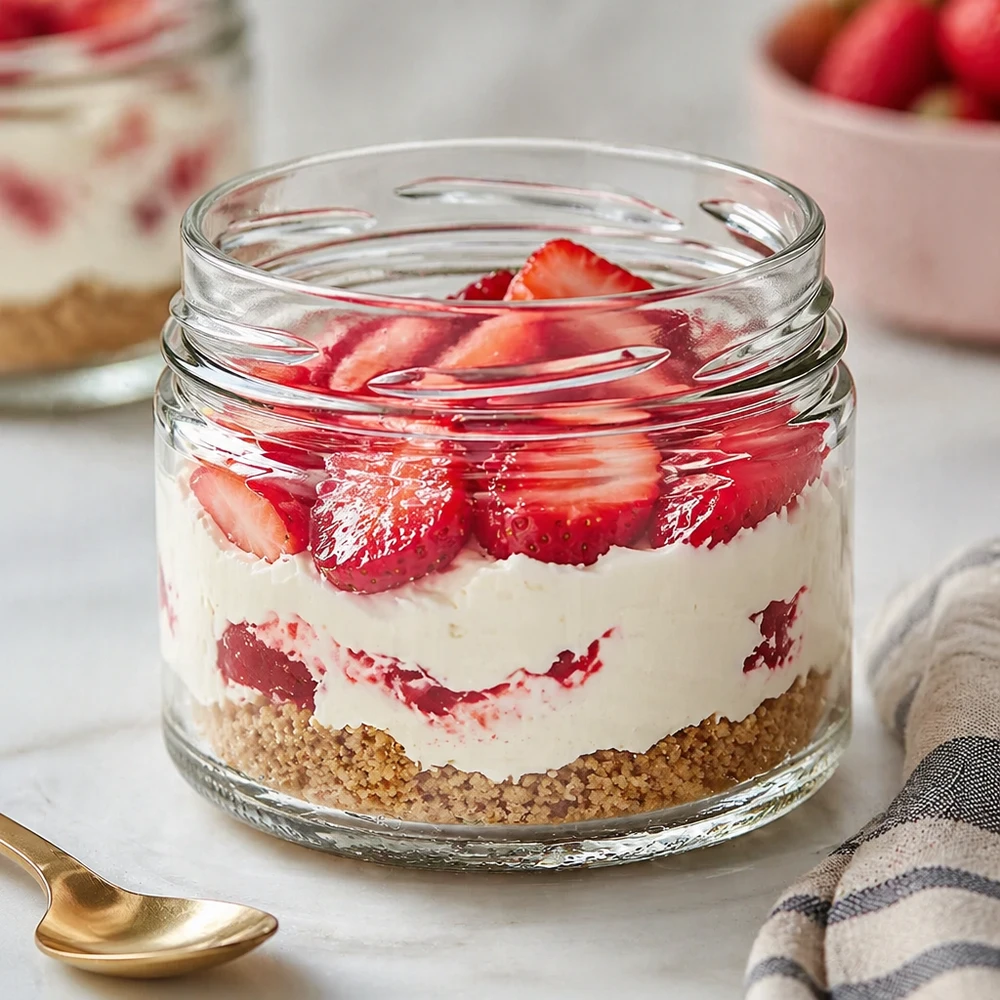 UNiTWIST Runda540 - Bicchieri capacità 540ml TO100 UNiTWIST Runda540 bicchieri 540ml TO100 riempiti con dessert a strati fragole mascarpone base dessert ricetta