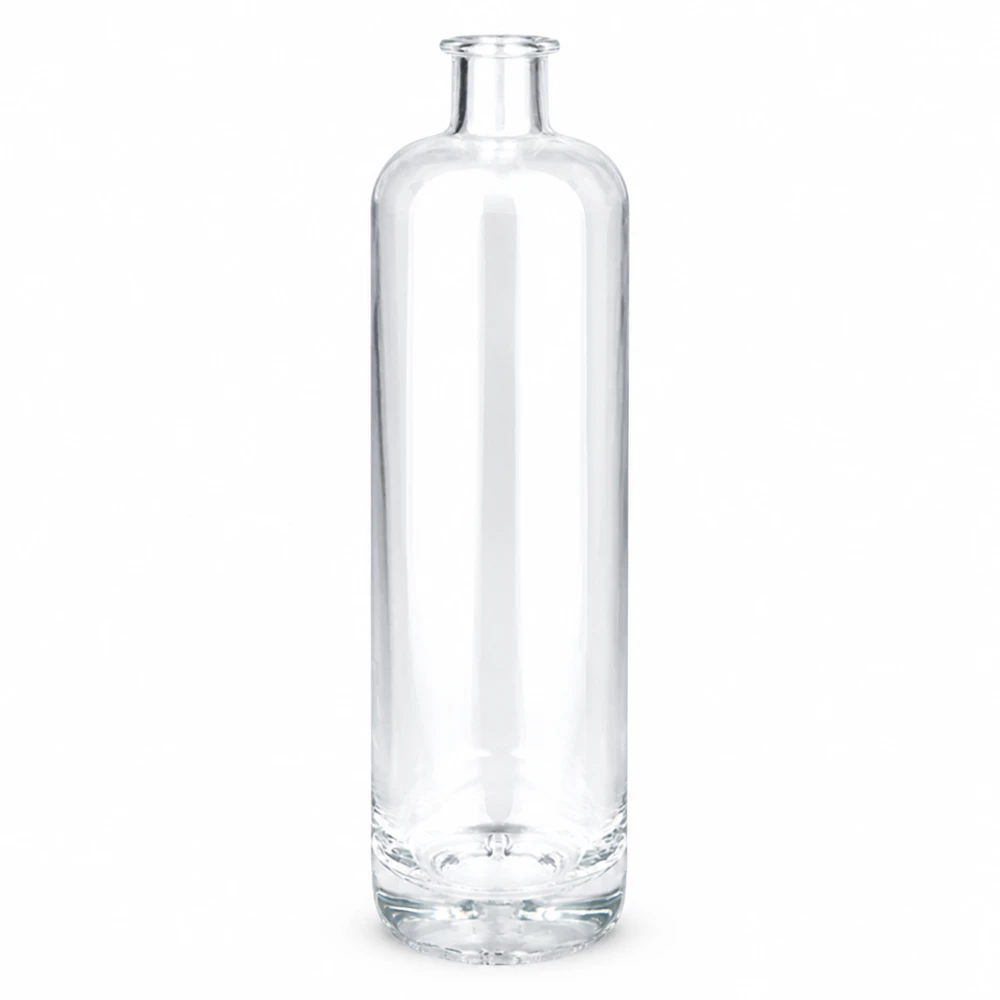 Bottiglia in vetro da 700 ml Ella senza tappo UNiTWIST® Bottiglia di vetro da 700 ml Ella trasparente senza tappo UNiTWIST vuota su sfondo bianco