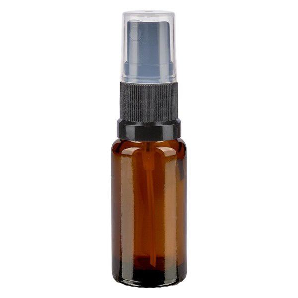 Flacone spray marrone da 10 ml. STD nero/trasp. apoGlas