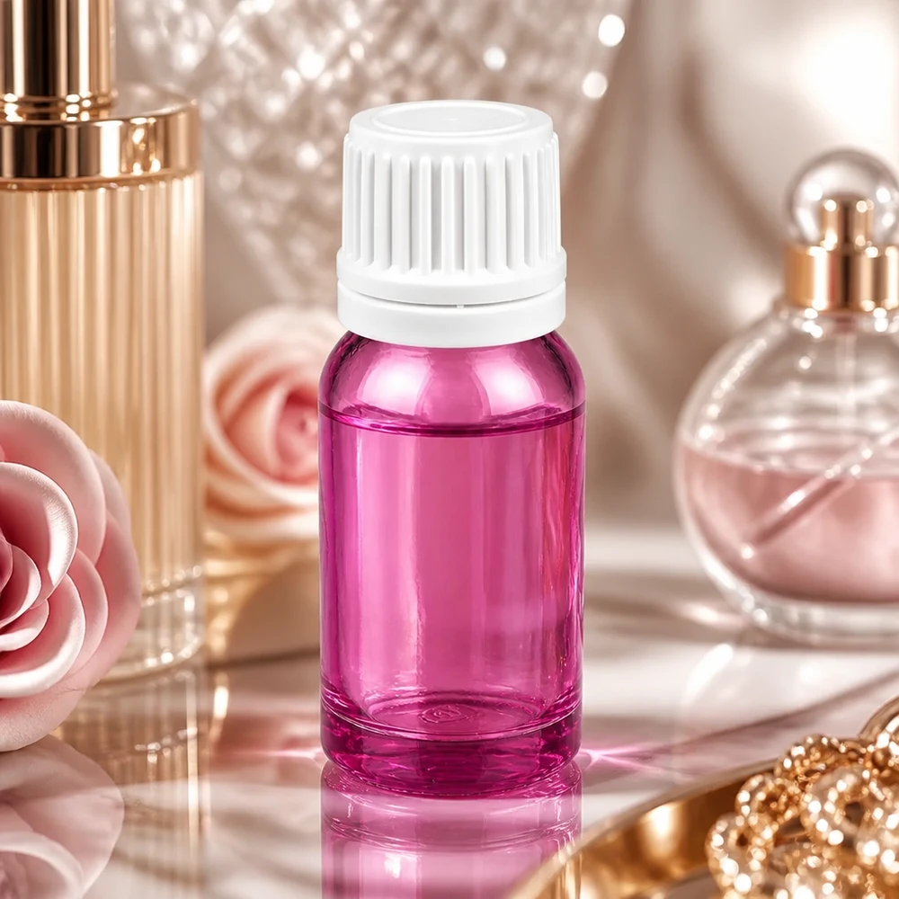 Bottiglia da 10ml tappo a vite 11mm bianco Originalità tappo a vite PurpleLine UT18/10 Flacone da 10 ml in vetro viola con tappo bianco a prova di perdite per il dosaggio goccia a goccia