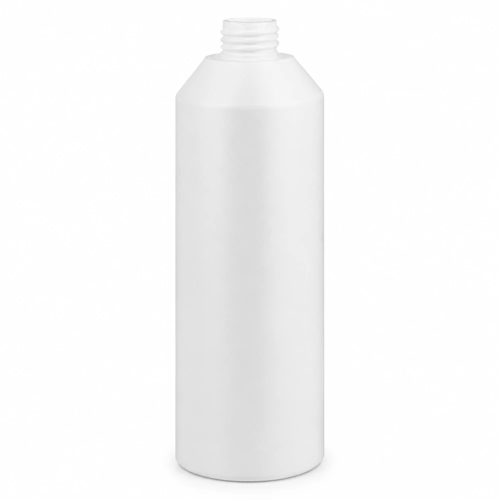 Flacone da farmacia in HDPE da 250 ml, bianco, con filettatura stretta, senza tappo