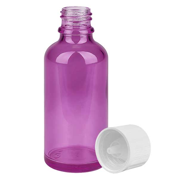 Flacone contagocce da 50 ml 1,2 mm bianco Standard Child-resistant PurpleLine.UT18/50
