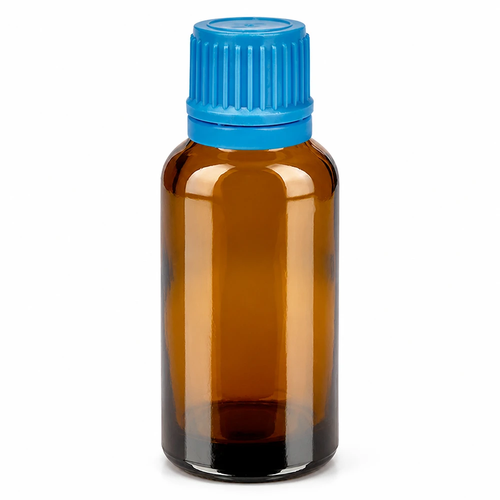 Bottiglia da 30ml 11mm SV blu OV BrownLine UT18/30 Flacone in vetro di alta qualità da 30 ml di colore marrone con pratico tappo a vite blu