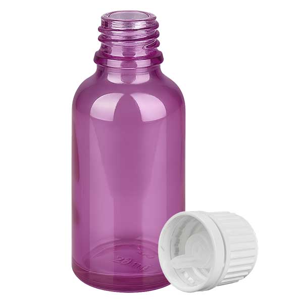 Flacone contagocce da 30ml 0,7mm bianco Originality tappo a vite PurpleLine UT18/30