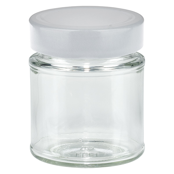 Barattolo rotondo da 154 ml + coperchio BasicSeal bianco profondo UNiTWIST...