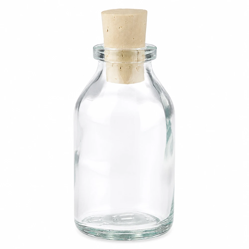 Bottiglia in vetro trasparente 20ml con tappo 11/14mm Zylindrische Glasflasche 20ml mit passendem Korken 11/14mm Produktfoto
