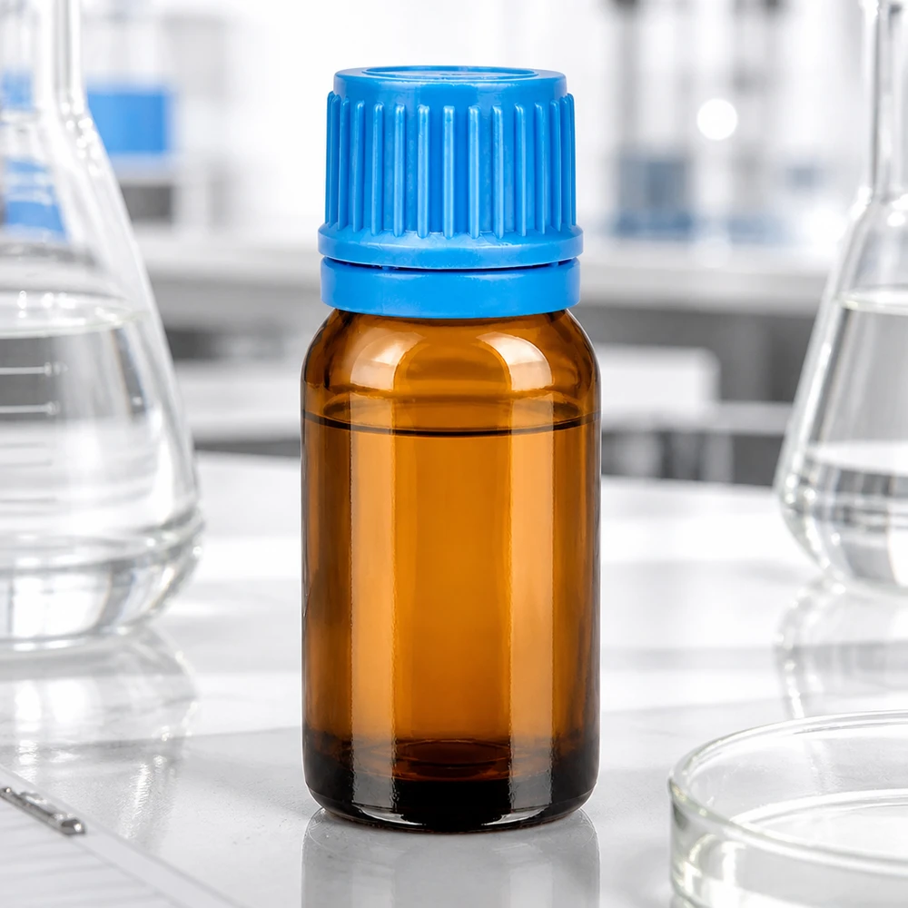 Bottiglia da 10ml 11mm SV blu OV BrownLine UT18/10 Flacone in vetro BrownLine da 10 ml testato in laboratorio con tappo a vite blu per preparazioni mediche