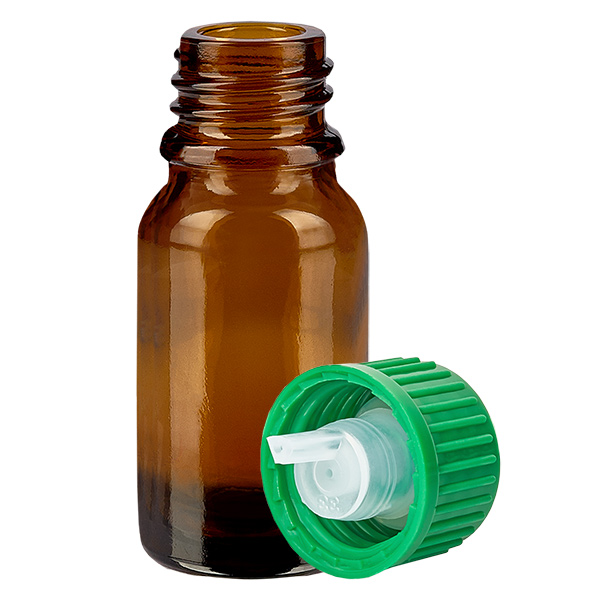 Flacone contagocce da 10 ml 0,8 mm verde STD BrownLine UT18/10