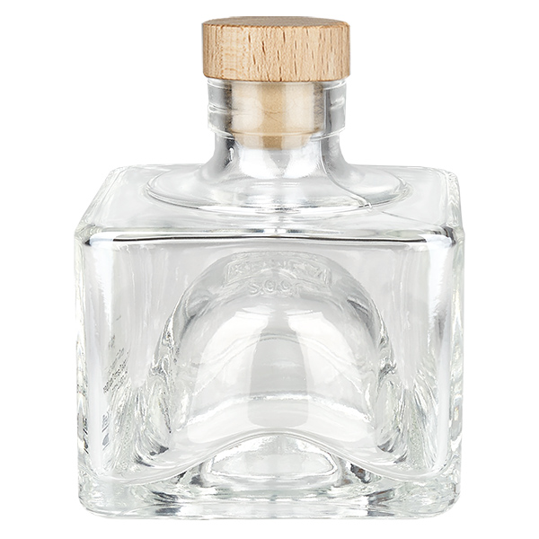 Bottiglia in vetro da 200 ml Bob con tappo in sughero con impugnatura in legno UNiTWIST®