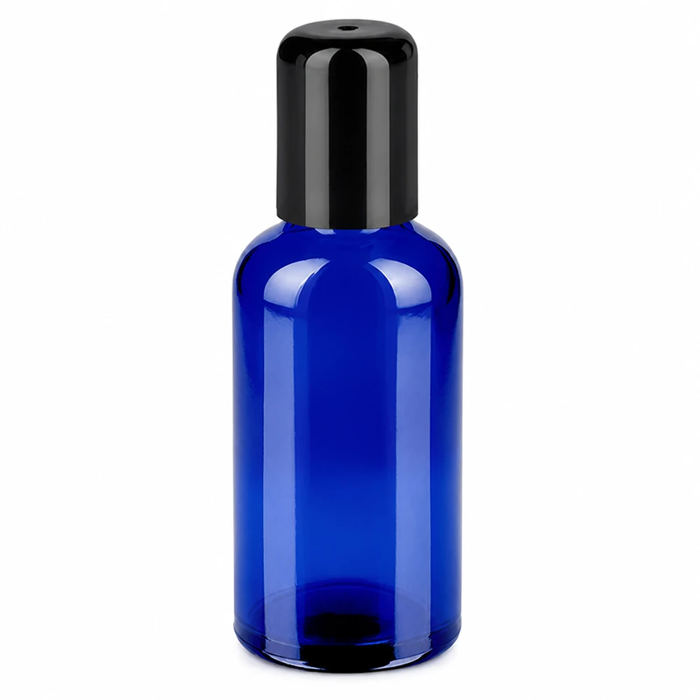 Flacone roll-on da 50 ml nero STD BlueLine UT18/50 Flacone roll-on da 50 ml nero STD BlueLine UT18/50 perfetto per oli essenziali e sieri