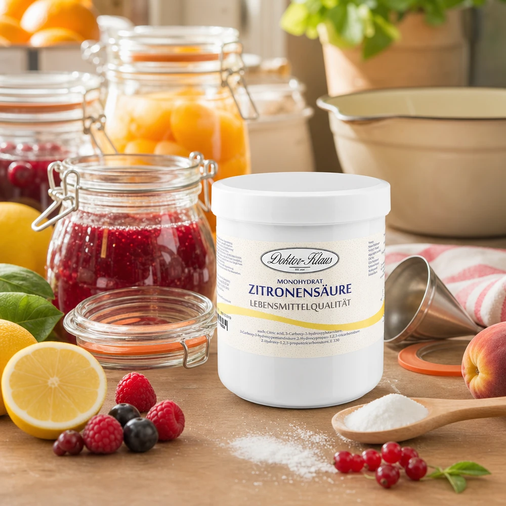 Acido citrico 500g Doktor-Klaus per la preparazione di marmellate e la conservazione di frutta e bacche