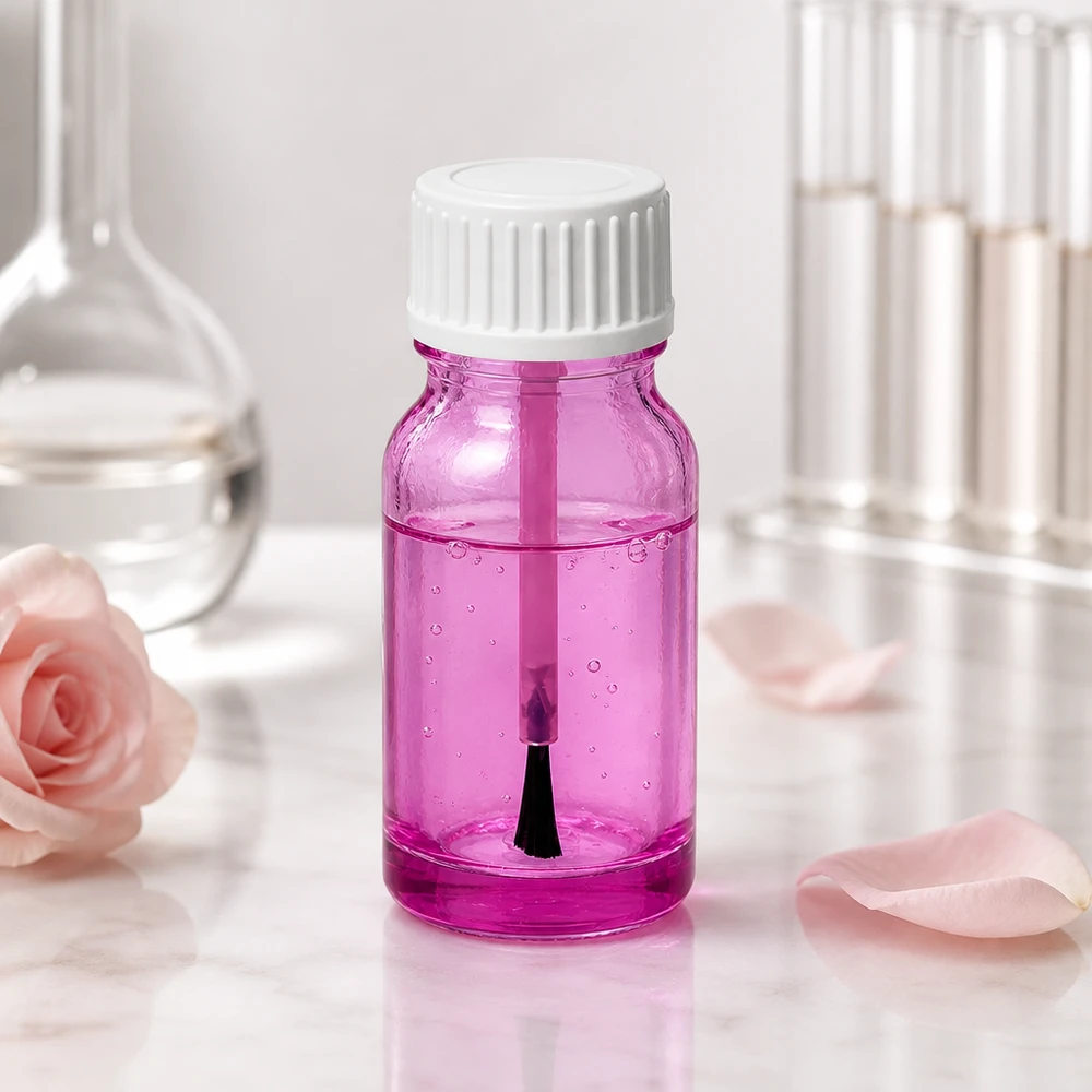 Flacone a pennello da 10ml PurpleLine UT18/10 standard bianco Flacone a pennello da 10 ml bianco STD PurpleLine UT18/10 in materiale di alta qualità per trattamenti di bellezza