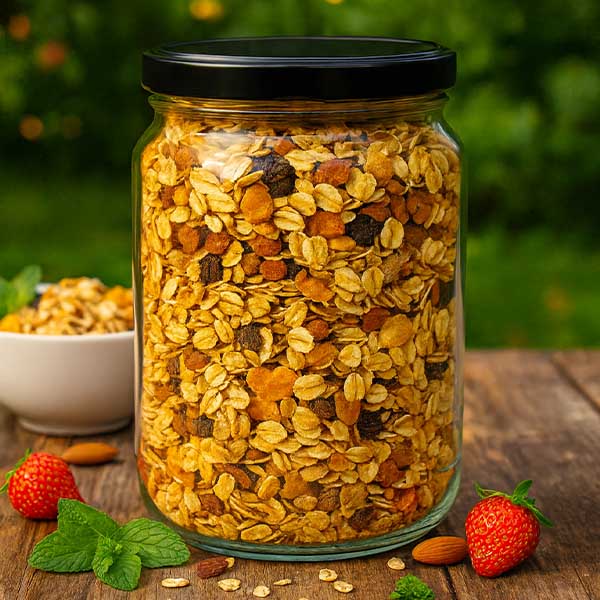 Barattolo rotondo da 1700 ml con coperchio BasicSeal nero UNiTWIST.