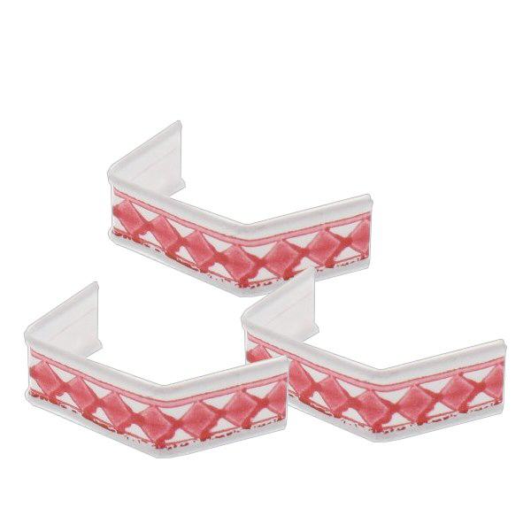 1 graffetta a U di carta, lunghezza 40, rosso/bianco