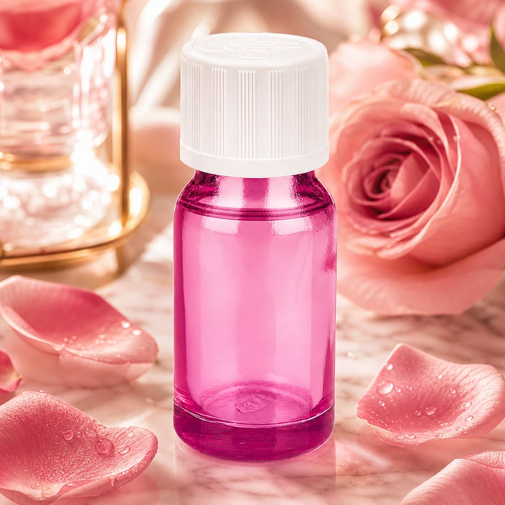 Pratico flacone contagocce viola da 10 ml con tappo a prova di bambino