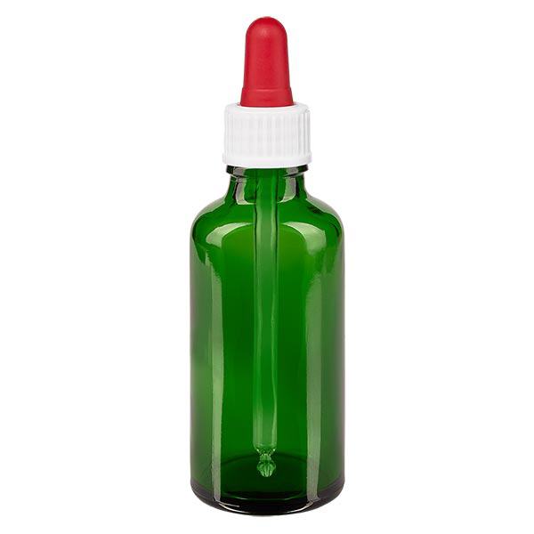 Bottiglia per pipetta verde da 50ml OV bianco/blu ApoGlas