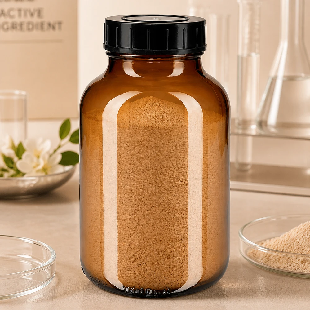 Bottiglia a collo largo da 1000ml in vetro ambrato con tappo a vite Bottiglia da farmacia grande da 1000 ml in vetro ambrato con pratico tappo a bocca larga per la polvere