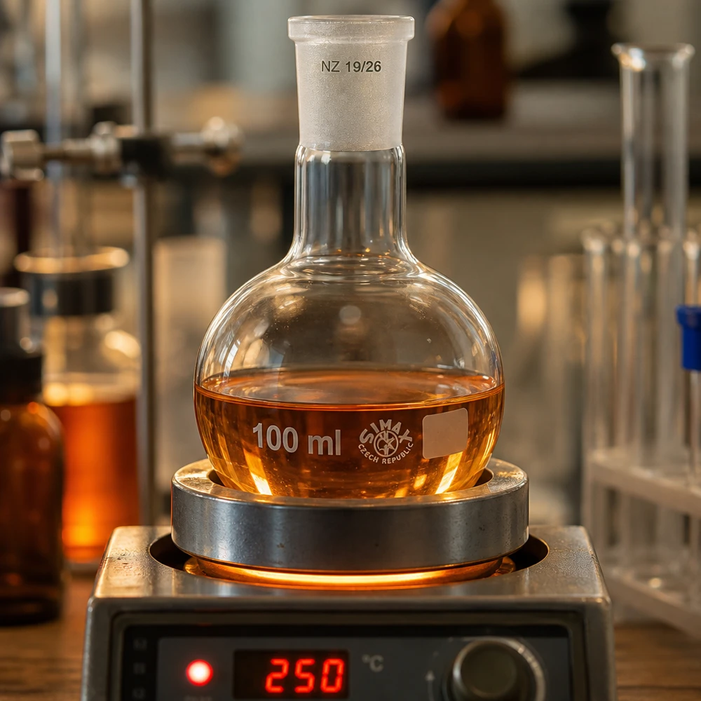 Fiaschetta da 100 ml con giunto standard smerigliato (19/26) Pallone da 100 ml con area di giunzione smerigliata - forma ergonomica per un utilizzo sicuro