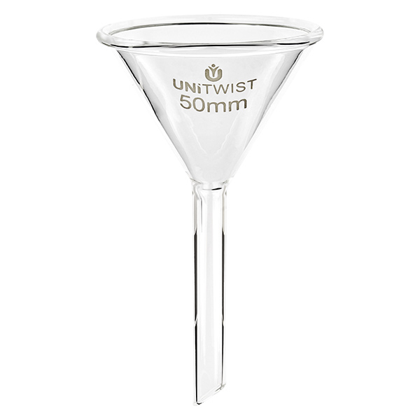 Imbuto in vetro ø50mm borosilicato UNiTWIST