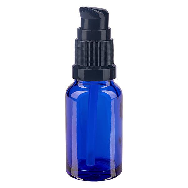 Bottiglia a pompa 10ml blu STD nero ApoGlas