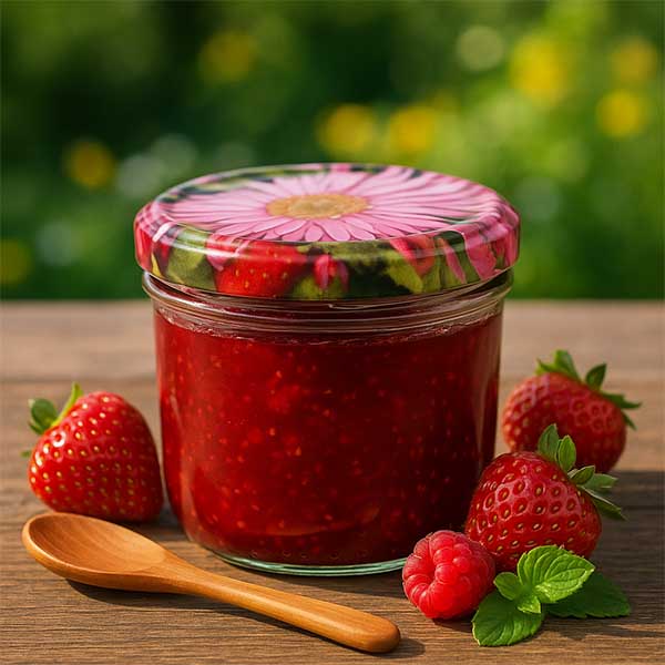 Bicchieri da 230 ml + coperchio BasicSeal design floreale UNiTWIST