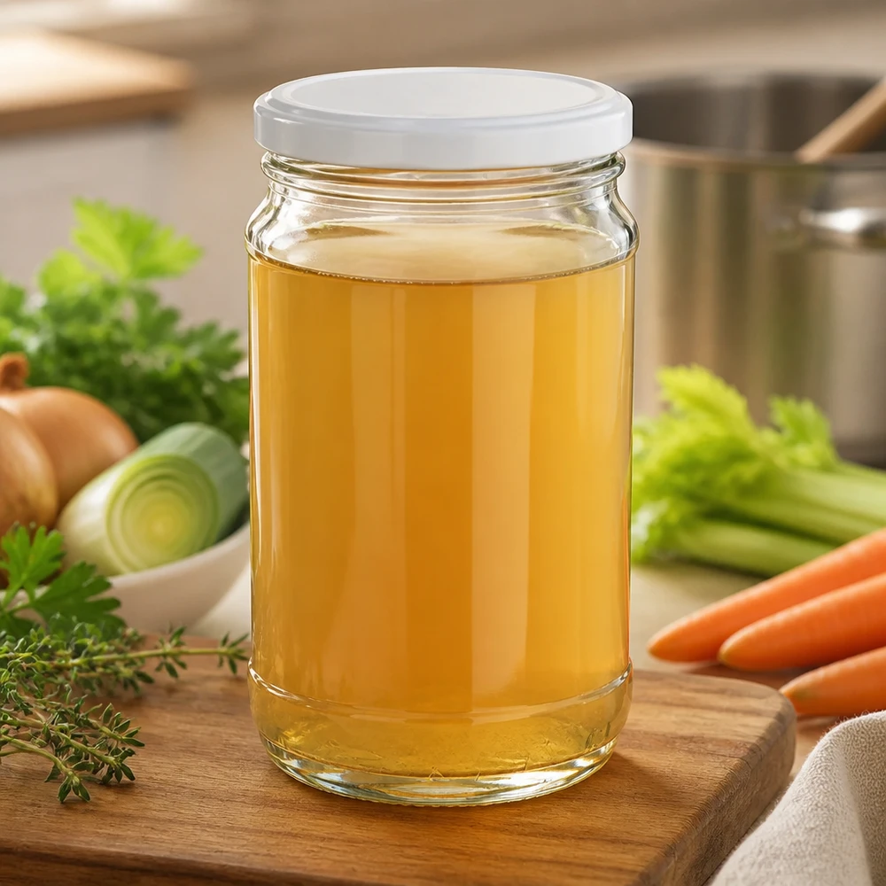 Vaso di vetro rotondo da 370 ml + BasicSeal bianco UNiTWIST Vaso rotondo in vetro UNiTWIST da 370 ml, adatto al contatto con gli alimenti, con coperchio BasicSeal bianco, adatto per alimenti liquidi