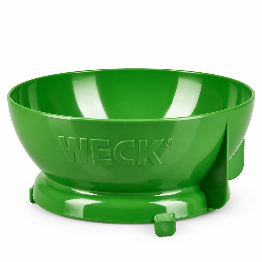 Imbuto di riempimento WECK verde in plastica per vasetti da conserva e barattoli da conserva per un facile riempimento